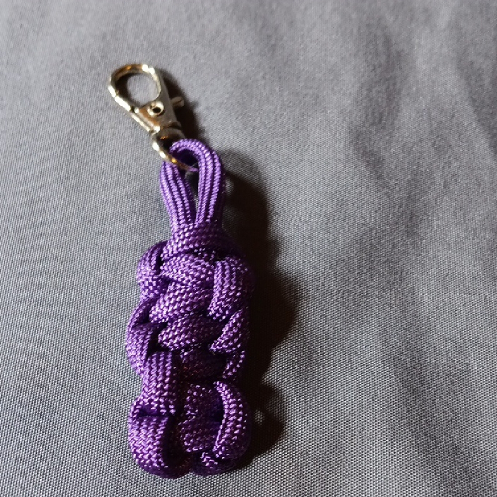 Purple Braided Purse Charm